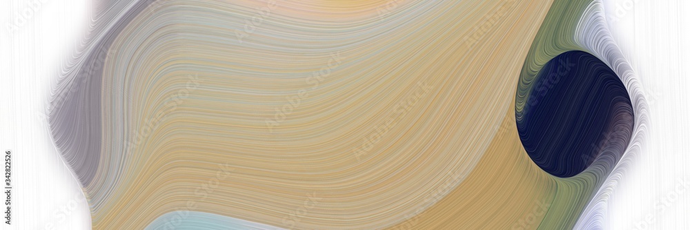 Poster abstract decorative designed horizontal banner with tan, very dark blue and lavender colors. fluid c