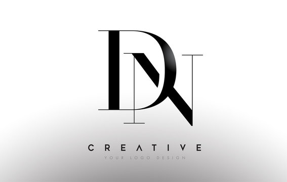 Creative Minimalist Letter DN Logo Design , Minimal DN Monogram Stock  Vector | Adobe Stock