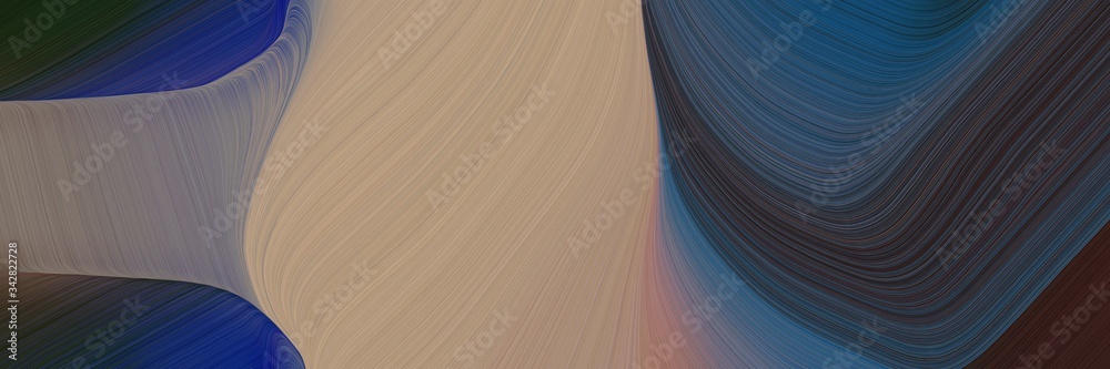 Poster abstract dynamic horizontal header with rosy brown, dark slate gray and old lavender colors. fluid c