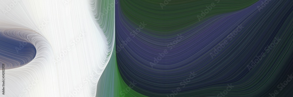 Aufkleber abstract dynamic designed horizontal header with lavender, very dark blue and dim gray colors. fluid curved lines with dynamic flowing waves and curves