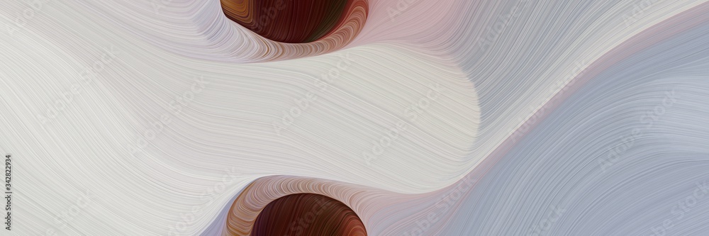 Leinwandbilder abstract flowing designed horizontal banner with silver, very dark pink and dark gray colors. fluid 