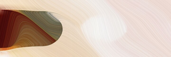 abstract modern header with antique white, old mauve and pastel brown colors. fluid curved flowing waves and curves