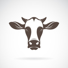 Vector of a cow head design on white background. Farm Animal.