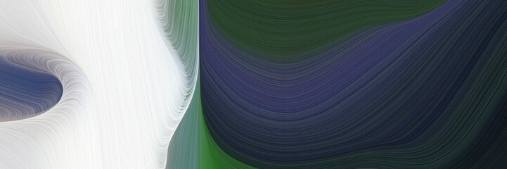abstract dynamic designed horizontal header with lavender, very dark blue and dim gray colors. fluid curved lines with dynamic flowing waves and curves