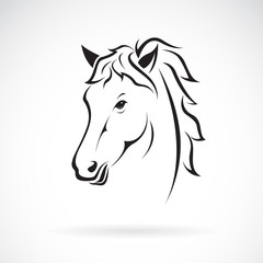 Vector of a horse head design. Farm Animal. Horses logos or icons. 
