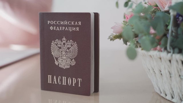 Passport of the Russian Federation close-up