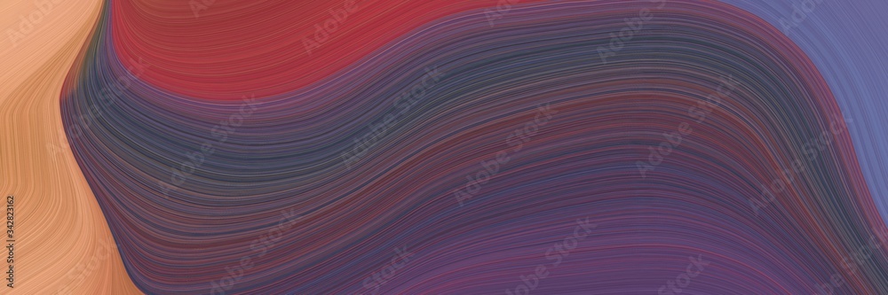 Aufkleber abstract flowing designed horizontal banner with old mauve, dark salmon and dark moderate pink color
