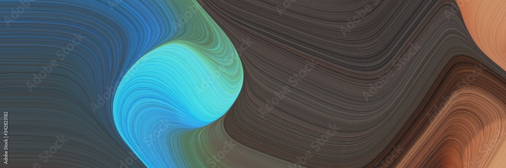 Aufkleber abstract decorative banner design with dark slate gray, medium turquoise and steel blue colors. flui