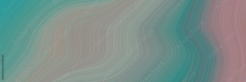 Leinwandbilder abstract modern horizontal banner with gray gray, blue chill and dim gray colors. fluid curved lines