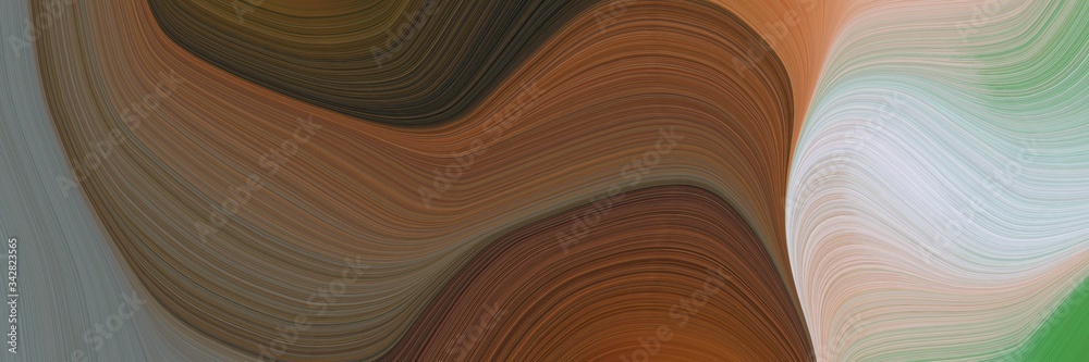 Aufkleber abstract colorful horizontal banner with old mauve, silver and rosy brown colors. fluid curved flowi