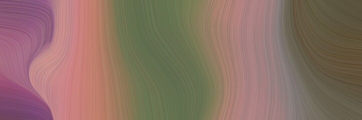 abstract decorative horizontal header with pastel brown, rosy brown and old mauve colors. fluid curved lines with dynamic flowing waves and curves