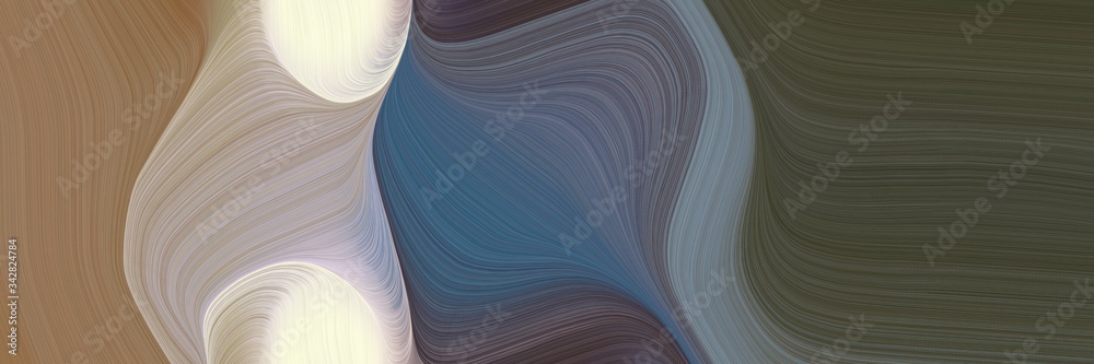 Fototapete abstract decorative banner with dark slate gray, pastel gray and gray gray colors. fluid curved line