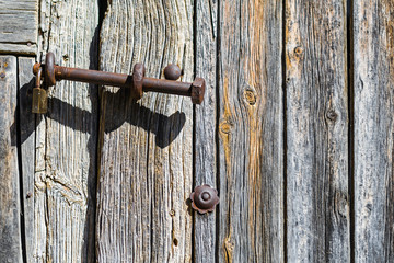 Oxidized rustic bolt