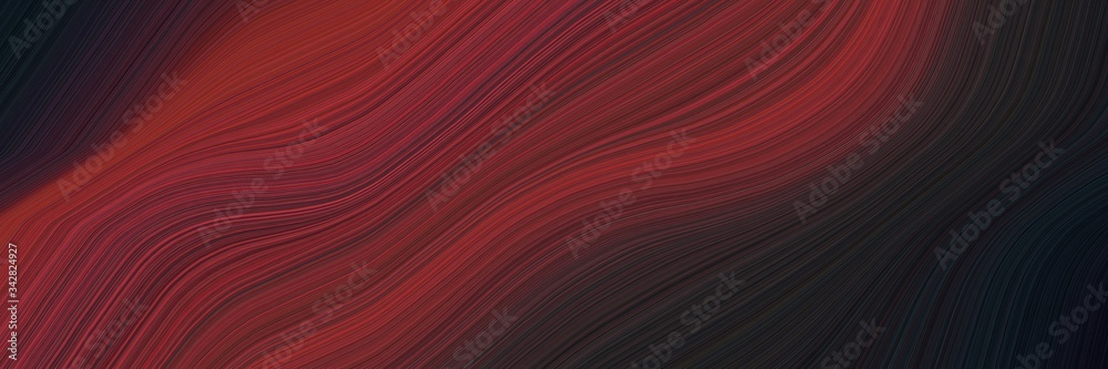 Leinwandbilder abstract dynamic horizontal header with very dark pink, dark moderate pink and old mauve colors. fluid curved lines with dynamic flowing waves and curves