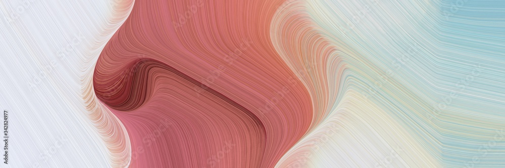 Poster abstract dynamic banner design with light gray, sienna and indian red colors. fluid curved flowing w