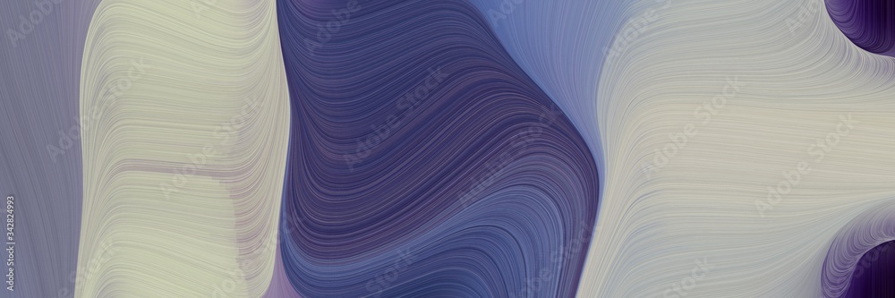 Fototapete abstract colorful header with dark gray, very dark violet and ash gray colors. fluid curved lines with dynamic flowing waves and curves