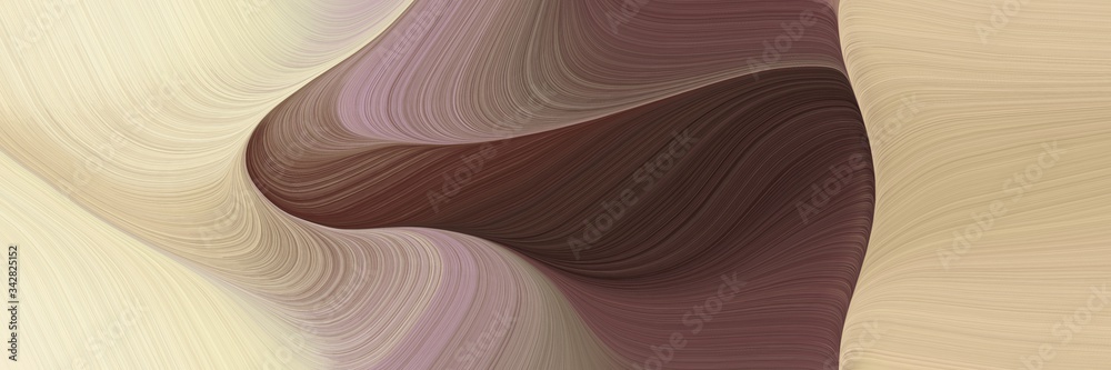 Poster abstract colorful banner design with tan, old mauve and pastel brown colors. fluid curved lines with dynamic flowing waves and curves