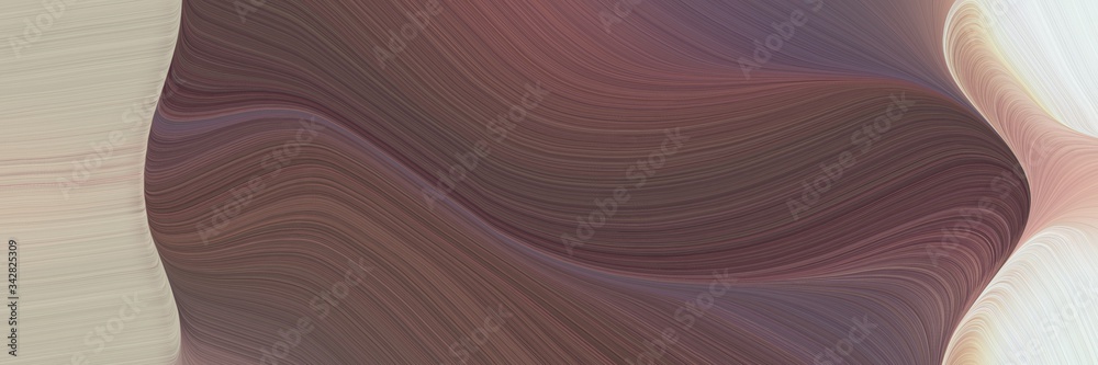 Leinwandbilder abstract colorful banner design with old mauve, silver and rosy brown colors. fluid curved lines with dynamic flowing waves and curves