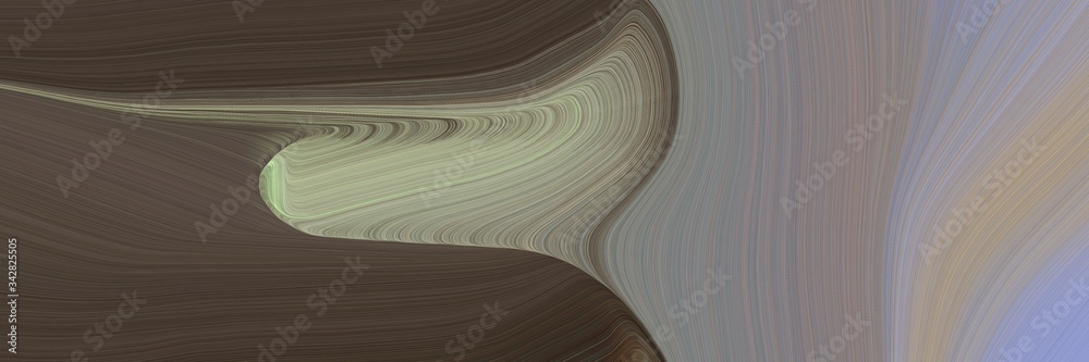 Fototapete abstract colorful header design with dim gray, old lavender and old mauve colors. fluid curved flowi
