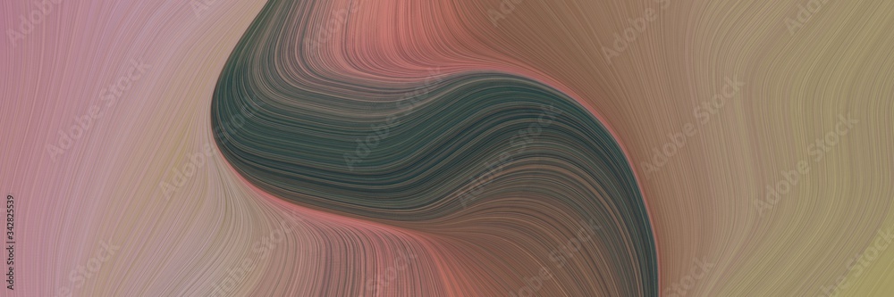 Leinwandbilder abstract flowing designed horizontal header with gray gray, dark slate gray and dim gray colors. flu