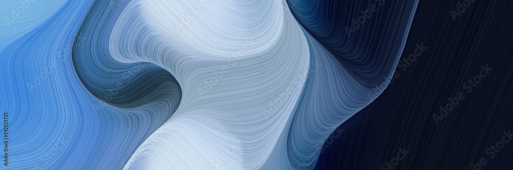 Poster abstract modern designed horizontal header with very dark blue, light blue and corn flower blue colo