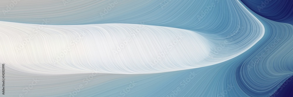 Aufkleber abstract colorful horizontal header with light gray, teal blue and cadet blue colors. fluid curved f