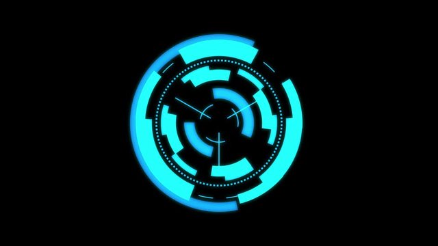 Futuristic interface HUD design, infographic elements like scanning graph or hologram. Tech and science, analysis theme. Available in 4K video render footage.