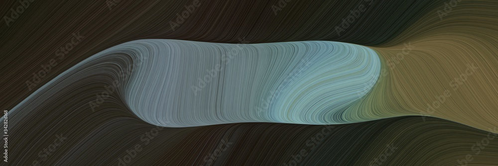 Poster abstract surreal designed horizontal header with very dark green, light slate gray and dim gray colo