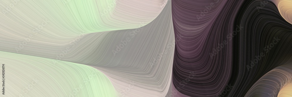 Poster abstract colorful header design with silver, very dark blue and old mauve colors. fluid curved lines with dynamic flowing waves and curves