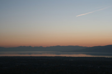 sunset over Utah Lake