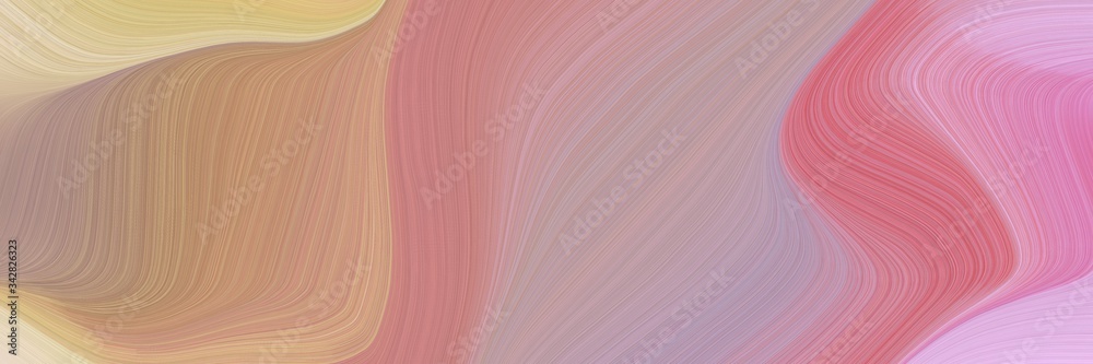 Aufkleber abstract colorful header with rosy brown, plum and pastel purple colors. fluid curved lines with dyn
