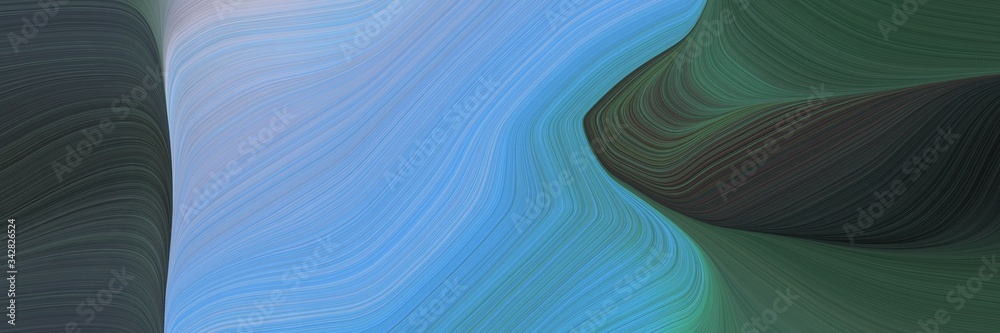 Fototapete abstract colorful horizontal banner with corn flower blue, dark slate gray and blue chill colors. fl