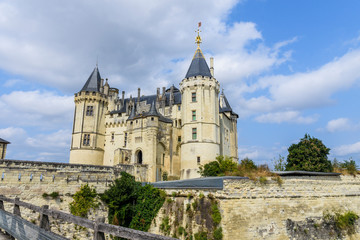 Fototapeta na wymiar Saumur castle in the loire valley, france