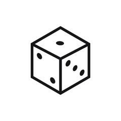 Dice icon design isolated on white background. vector illustration