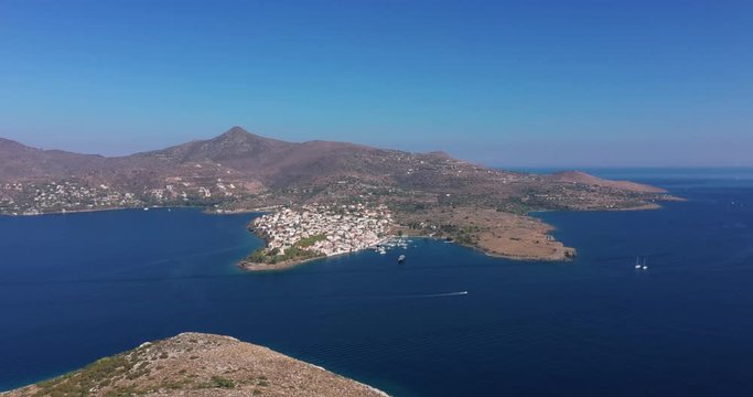 Greek islands. Moni & Aegina in the Mediterranean Sea.