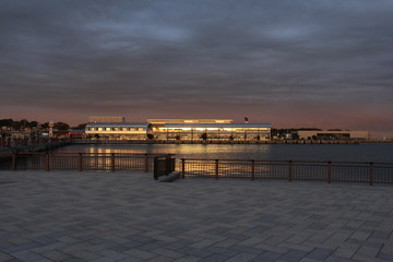 夕焼けの風景　小名浜港　いわき・ら・ら・ミュウ