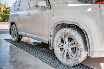 carwash concept car in foam