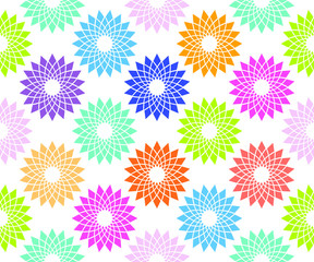 Colourful floral pattern design