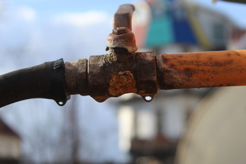 old rusty tap