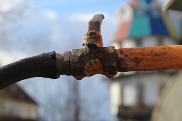 old rusty tap