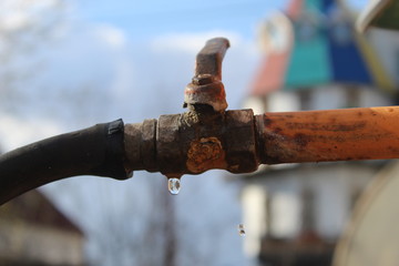old rusty tap