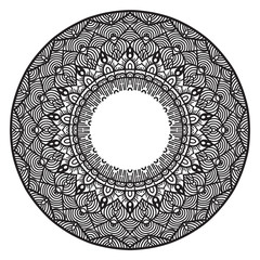 Abstract mandala graphic design decorative elements isolated on white color background for ancient geometric concepts