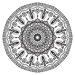 Abstract mandala graphic design decorative elements isolated on white color background for ancient geometric concepts