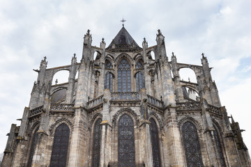 Fototapeta premium architectural detail of the Roman Catholic cathedral Saint Gatien in Tours, France