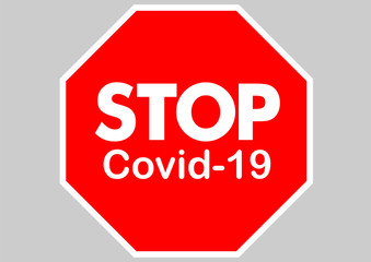 STOP traffic signal to stop the covid-19 pandemic