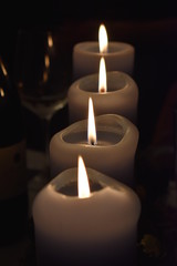 Vier brennende Adventskerzen