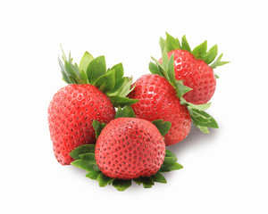 Fresh strawberry  isolated on white background. This has clipping path.