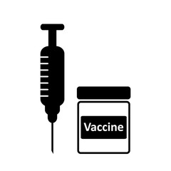 Vaccine icon on white.