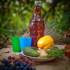 olive oil and vegetables