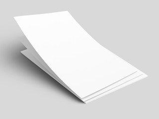 Empty paper sheets in A4 format. Ream of white paper.